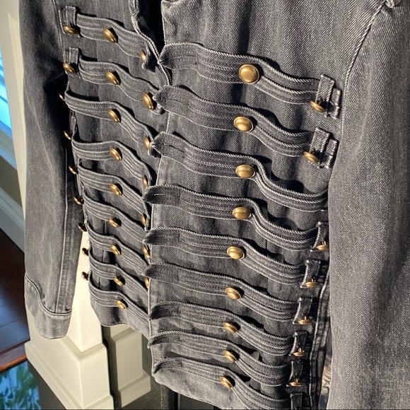 COA🌻NWOT🌻YSL YVES SAINT LAURENT BLACK DENIM JACKET🌻NEW - Picture 2 of 16